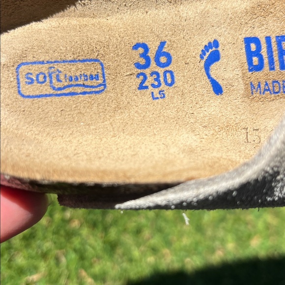 NWT BIRKENSTOCK Suede Soft Footbed Arizona Sandals - Picture 8 of 9
